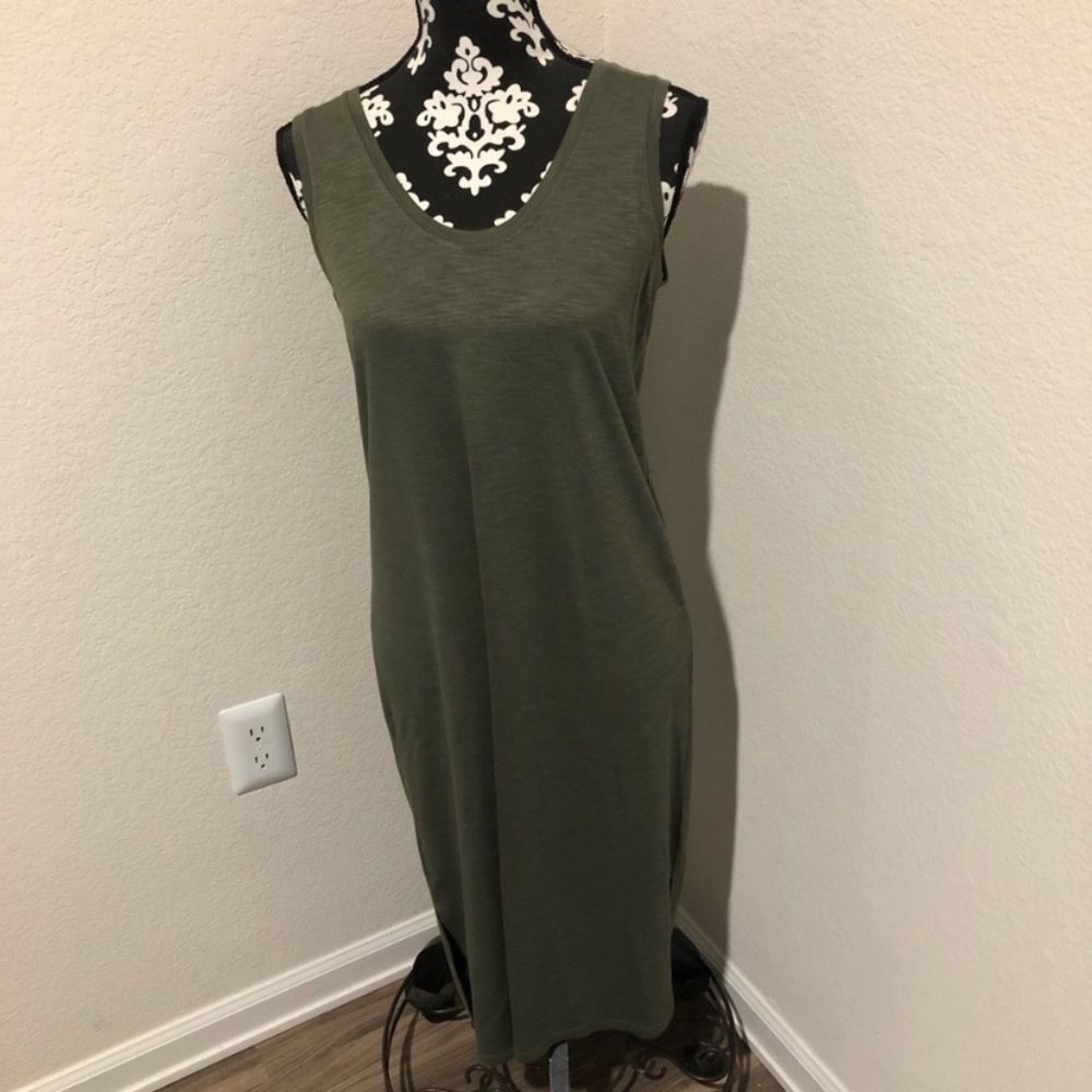 Madewell green sleeveless dress